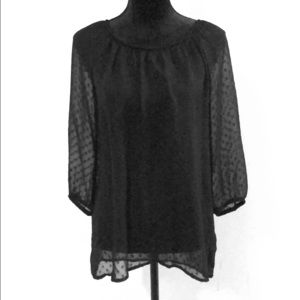 Sheer Polka Dot Blouse